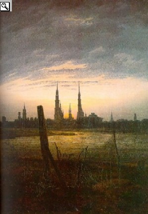 C. D.Friedrich: City at moonrise (1817) Oskar Reinhart Foundation, Winterthur