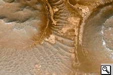 Foto di una zona del Noctis fatta della sonda Mars Reconaissance Orbiter