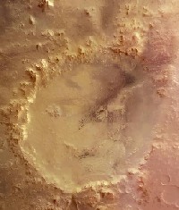 Il cratere Galle, con la sua faccia sorridente.
