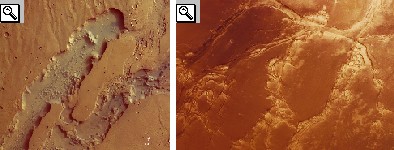 Foto delle Valles Dao a sinistra e delle Valles Granicus e Tinjar a destra.