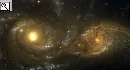 le galassie NGC 2207 e IC 2163