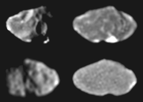 Amalthea fotografata dalla sonda Galileo