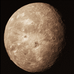 Foto di Oberon presa dal Voyager 2