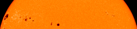 Il gruppo di grandi macchie solari denominato AR 9393 seguito durante la rotazione solare