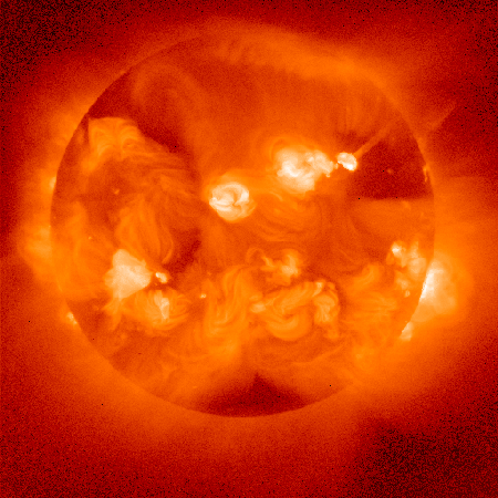 Foto di un massimo solare presa dalla sonda Yohkoh