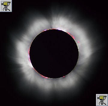 Foto dell'eclissi totale avvenuta l'11 agosto 1999 e filmati dell'eclissi visibile nel 1995 in India, in cui si vede l'anello di diamante e dell'eclissi totale  avvenuta in Egitto il 18 luglio 2006