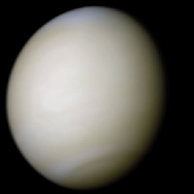 Foto di Venere del 2006 nella banda visuale, presa dalla sonda Mariner 10